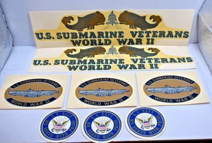 Lot 8 USA U-Boot Veteran 2. Weltkrieg Aufkleber Weisz Decals unbenutzt - Bild 1 von 6