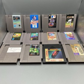 NES Game Lot of 12 Sports/ Racing/ Wrestling/ Pin Ball/Mickey Mousecapade TESTED