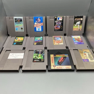 NES Game Lot of 12 Sports/ Racing/ Wrestling/ Pin Ball/Mickey Mousecapade TESTED - Image 1 of 4