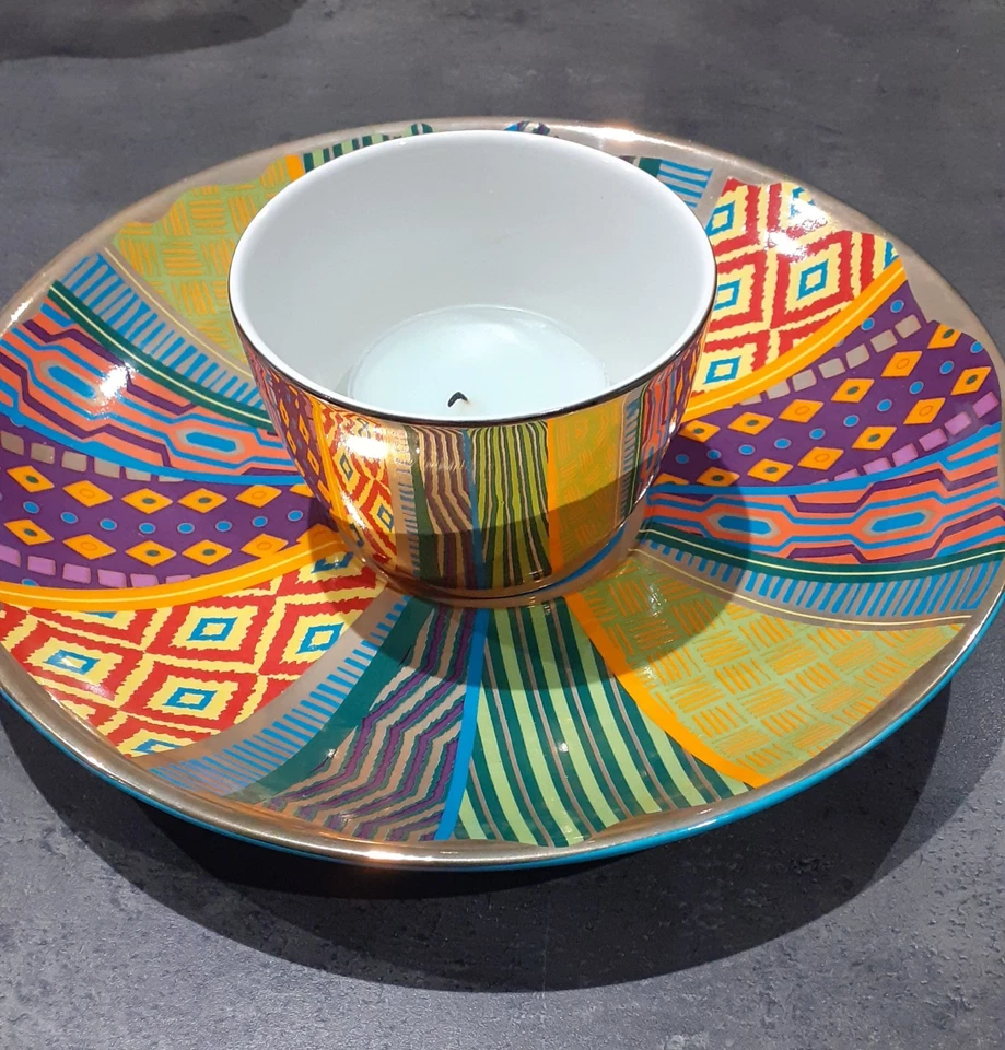 partylite porte bougie maxi réchaud coloré tribal chic neuf - Photo 1/1