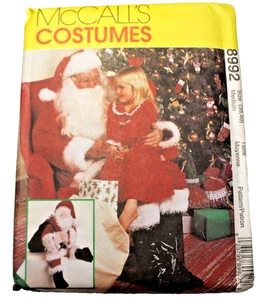 McCall's 8992 Santa Claus Size Medium 38-40 Costume, Bag & Doll Sewing Pattern - Picture 1 of 2