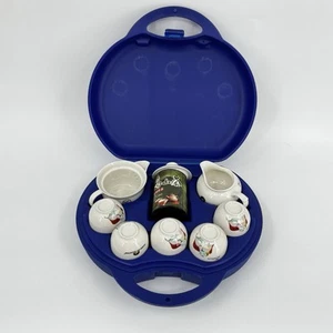 Picasso Art Collection Tea Set in Carry Case 14 Pieces Tea Pot Cups Creamer - Picture 1 of 16