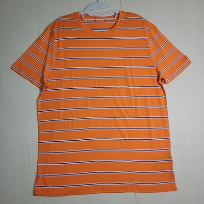 Ralph Lauren фиолетовый ярлык в полоску Lisle Crewneck футболка мужская S оранжевый $195 - Изображение 1 из 4