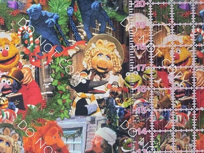 Custom 100% Cotton Woven Fabric Muppet Christmas Movie By the 1/4 Yard 9x56  - Image 1 of 2