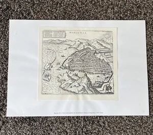 Map Of Marseille by Braun/Hogenberg 16th Century Repro - Picture 1 of 15