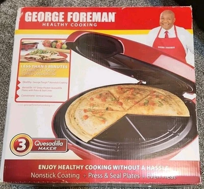 Набор для быстрого питания George Foreman Quesadilla Maker 10 дюймов 6 порций антипригарные тарелки - Изображение 1 из 4