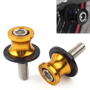 10mm CNC Swingarm Spools Slider Swing Arm Stand for KAWASAKI ZX6R 1998-2011 Gold - Picture 1 of 7