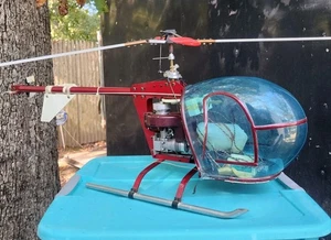 VINTAGE LARGE GAS K&B 40 RC HELICOPTER - Picture 1 of 23