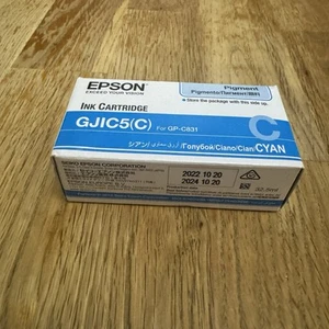 Epson GJIC5(C) Cyan for ColorWorks GP-C831 Printer Ink Cartridge Genuine OEM - Picture 1 of 1