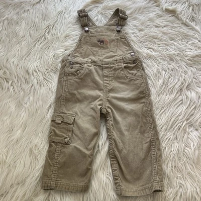 Mono de Pana Vintage Y2K Gymboree Beige Bordado Alce Talla 18-24 Meses Foto 1 de 4