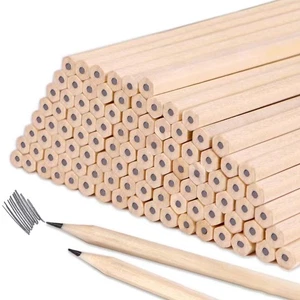 HB Wooden Hexagonal Pencils - 100 Pack for All Ages - Picture 1 of 9