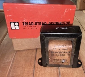 Triad-Utrad S-133Z 25 Volt Live Transformer NEW Old Stock - Picture 1 of 8
