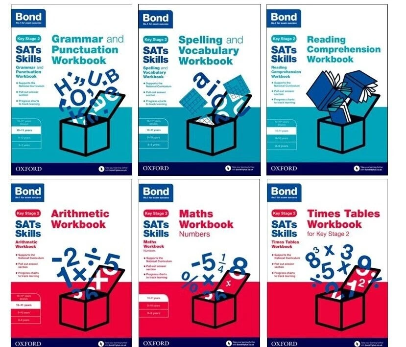 Bond SATs Skills Maths and English 6 Book Set: 10-11: Key Stage 2 (KS2) - Image 1 of 1