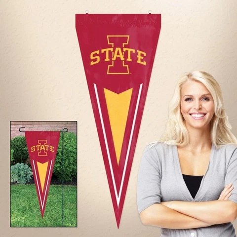 Iowa State Cyclones 34 x 13 Fabric Nylon Weather Resistant Flag Pennant Cover