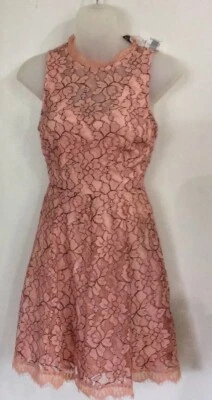 Девочек платье Speechless кружева на подкладке вырез назад коралловый цвет класса новый размер 3 - Изображение 1 из 4