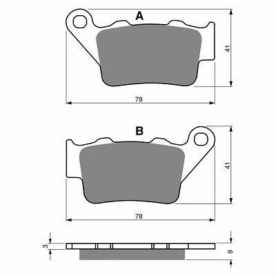 Goldfren Rear Brake Pads for Husaberg FX650E 2001-2003 (S3 X2) - Image 1 of 3