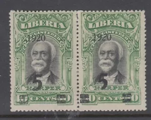 Liberia # 180 MNH Pair ITALIC 2 - Picture 1 of 1