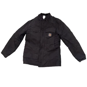 Carhartt C03 Insulated Coat Quilt Lined Duck Canvas Mens Size L 42 Artic Black - Picture 1 of 6