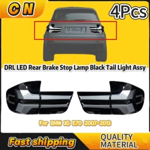 Conjunto de luces traseras LED DRL negro 4 piezas para BMW X5 E70 2007-2013 - Imagen 1 de 20
