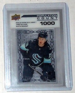 Jared McCann 2023-24 Upper Deck Series 1 Population Count 1000 Seattle Kraken