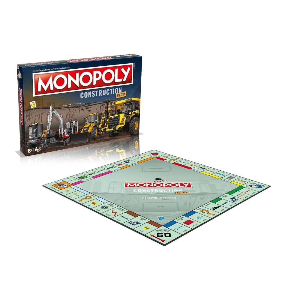 Monopoly Construction Edition Board Game - Hasbro Cards Please Read Desc