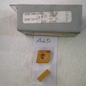 10 NEW RTW CNMM-643E-HR CARBIDE INSERTS.  GRADE: 718. FACTORY PACKED.  {A651} - Picture 1 of 4