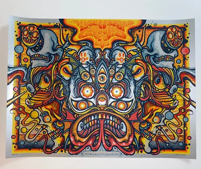 Póster King Gizzard & The Lizard Wizard Manchester Reino Unido 23 S/N Silver Shimmer X/30 Foto 1 de 4