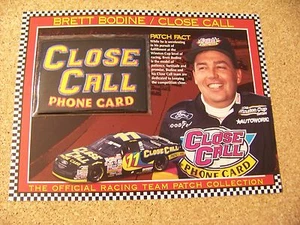 Official Racing Team Patch Brett Bodine Close Call W&W Willabee & Ward - Picture 1 of 2