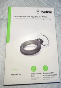 Belkin - Secure Holder with Key Ring for Apple Airtag - Black - Zdjęcie 1 z 6