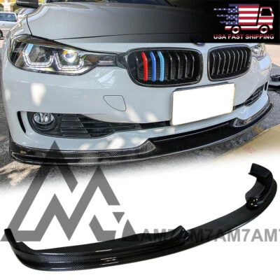 For 2012 2013 2014 2015 BMW F30 F31 OE Standard HM Style Carbon Fiber Front Lip - Image 1 of 4