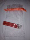 2 Chella Matte Lipstick Pencils With Gift Organza / Tulle Fabric Drawstring Bag