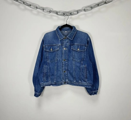 Giacca denim Moschino vintage donna anni 90 blu boxy fit