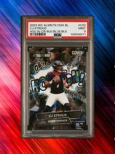 2023 Wild Card Alumination - CJ Stroud - HouWhite Crystal Blk/Blu/Blk /18 PSA 9 - Picture 1 of 2