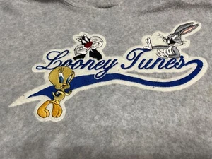 Giacca con cappuccio vintage Looney Tunes Tweety, Bugs, Sylvester pile tasca grande - Foto 1 di 10
