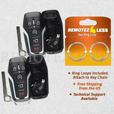2 Shell Case For 2015 2016 2017 2018 Ford F-150 Keyless Entry Remote Key Fob Foto 1 de 4