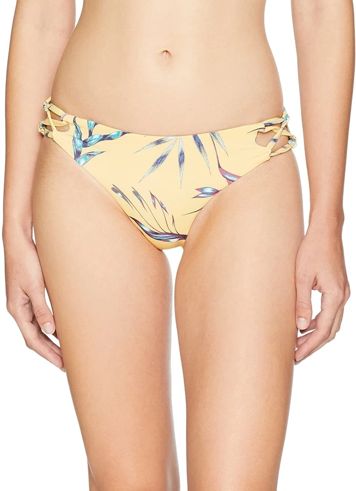 Roupa de banho feminina Roxy 240822 estampada reversível parte inferior do biquíni tamanho P - Imagem 1 de 3