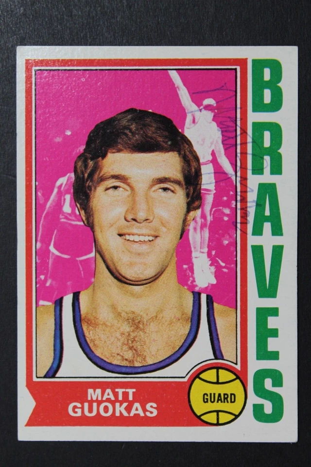 Matt Guokas Buffalo Braves 1974 Topps #117 Autographed Signed ABA Card - Image 1 of 4
