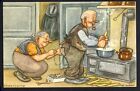 cpa Sweden HUMOUR Caricature Vie Quotidienne Signe JAC EDGREN " ARBETSBYTE "