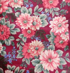 2 Yds x 44" Shabby Cottage Core CHINTZ Cotton Floral Fabric Spring Ind READ - Picture 1 of 4