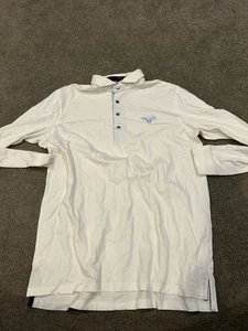Greyson Men’s Golf Polo Long Sleeve Button Up White Men’s Size Medium  - Picture 1 of 4