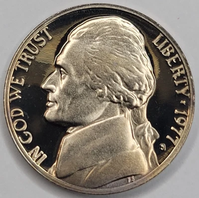1977 S GEM PROOF DCAM JEFFERSON NICKEL - Imagem 1 de 4