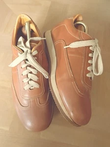 HERMES Zapatillas Hombre Marrón Parte Superior Baja Cuero EU 41.5 US 8.5 - Imagen 1 de 10