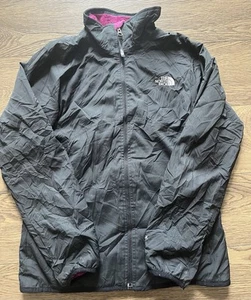 The North Face Girls Apex Fleece Lined Windbreaker Jacket Size XL (18) Black - Picture 1 of 9