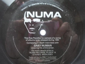 Gary Numan Numa Flexi n/a EX 1986 7" Flexidisc, ohne Katalognummer, Numa - Bild 1 von 5
