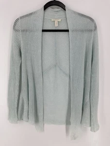Eileen Fisher Strickjacke hellblau offen Strick 100% Leinen PP XS lesen - Bild 1 von 5