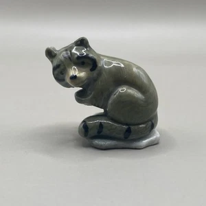 Vintage 1958-61 Wade Whimsies Raccoon Set 9 North American Animals Gray & Black - Picture 1 of 5