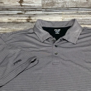 Camisa Polo PING Golf Performance Púrpura Blanca Negra Estampada Para Hombres XL - Imagen 1 de 7