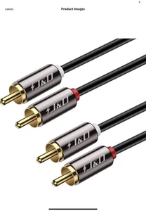 J&D Cinch Kabel, vergoldet 2RCA Stecker auf Cinch Kupfer Stereo Audiokabel 0,9m gebraucht - Bild 1 von 2
