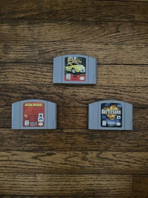 N64 Battle Tanx, Beetle Adventure Racing!, Mission Impossible Game Lot UNTESTED - Image 1 of 4