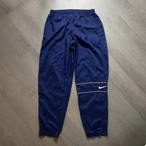Vintage 90s Nike Herren Ankle Zip Windbreaker Trainingshose Gr. L Navy Sport Laufen - Bild 1 von 14